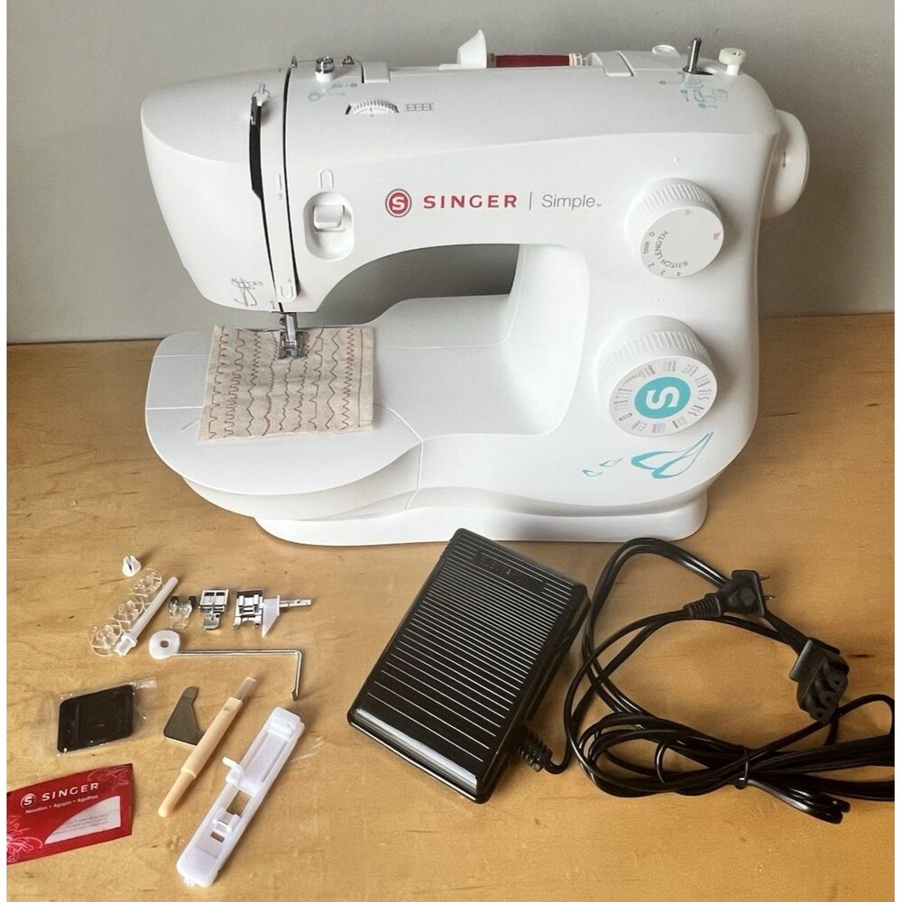 SINGER Simple 3337 Electric Household Sewing Machine Portable Tested Working